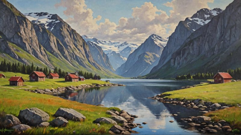 norske malerier, kulturelle uttrykk, nasjonal identitet, bærekraftig kunst, lokale kunstnere