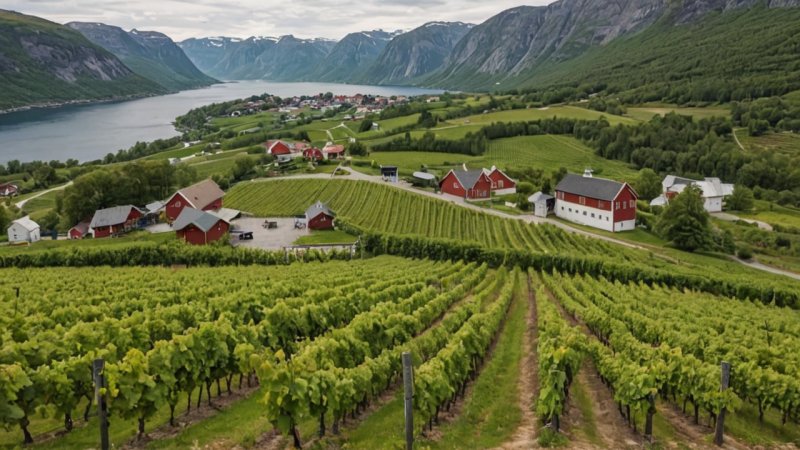norsk vinproduksjon, bærekraftige praksiser, lokal kultur, økologisk landbruk, samfunnseffekt