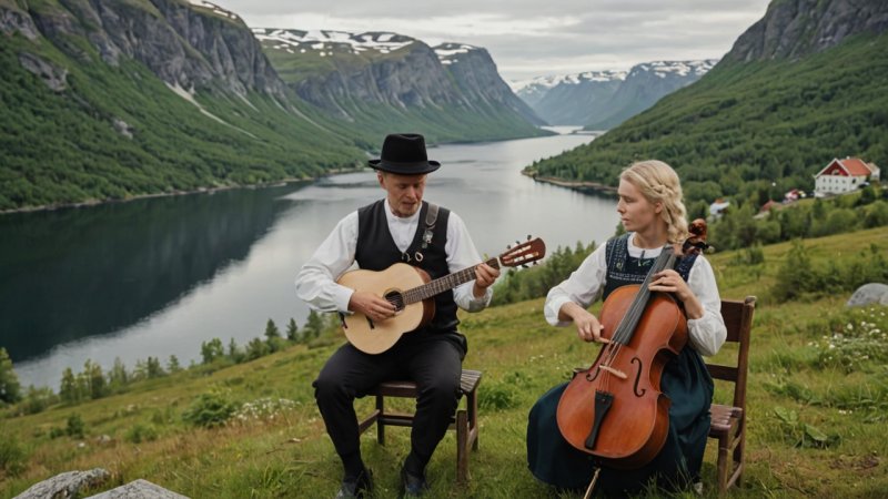 norsk folkemusikk, kulturarv, generasjons samarbeid, tradisjonelle instrumenter, fellesskapsstøtte