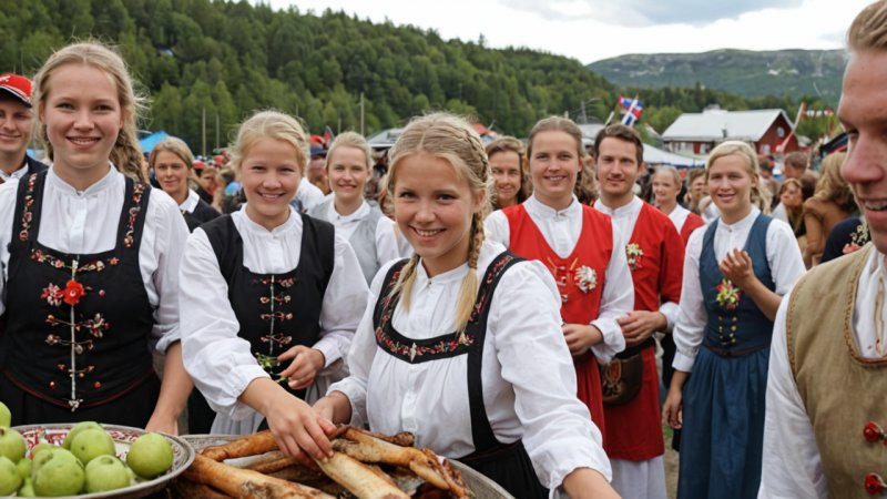 kulturelle festivaler, lokal tradisjon, samfunnsengasjement, Norge, tradisjoner