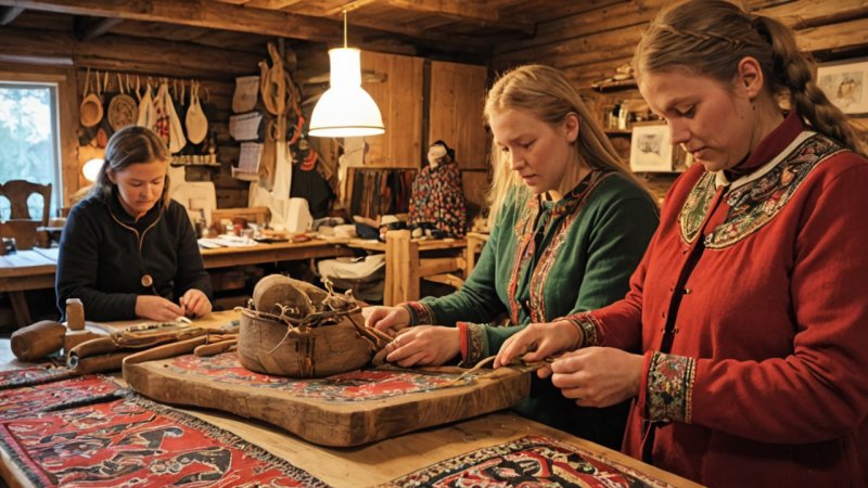 norske håndverk, tradisjonelle teknikker, kunstnerisk håndarbeid, kulturarv, håndverkere, bærekraftige praksiser